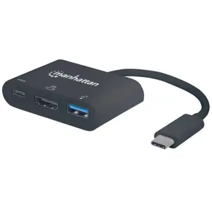 DOCKING USB,MANHATTAN,152037,-C  3 PTOS, HDMI, USB-C PD/USBV3.2A