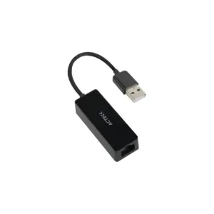 Adaptador Acteck Shift Plus AE420, USB a RJ45 Ethernet, 100 Mbps, Win Mac Os Linux Android, Negro, Ac-934732