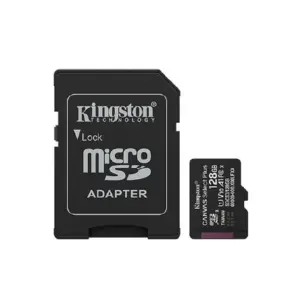 MEMORIA FLASH MICRO SD KINGSTON SDXC CANVAS SELECT PLUS 128GB 150MB/S UHS-I U1 V10 C/ADAPTADOR (SDCS3/128GB)
