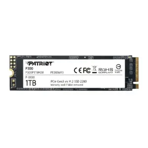 UNIDAD DE ESTADO SOLIDO INTERNO PATRIOT P300 1TB M.2 2280 NVME PCIE GEN 3X4 LECT.2100 ESCRIT.1650 MBS PC LAPTOP MINIPC