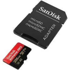 MEMORIA SANDISK MICRO SDXC 256GB EXTREME PRO 200MB/S 4K CLASE 10 A2 V30 C/ADAPTADOR SDSQXCD-256G-GN6MA