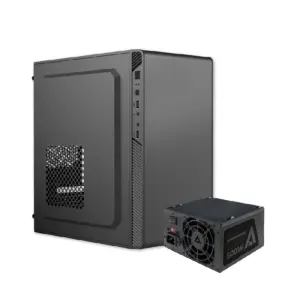 GABINETE ACTECK PERFORMANCE II GI215 / MINI TORRE / MICRO ATX, ITX / FUENTE DE PODER 500W INCLUIDA  / FULL METAL / NEGRO / AC-935777