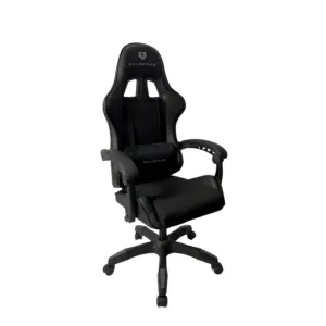 Silla Gamer Balam Rush Power Rush V2 Black Edition, Inclinacion 135 Grados, Tela y Piel Sintetica, Max 120 Kg, Cojin Lumbar