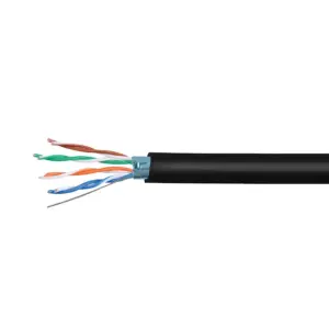 Bobina de Cable Exterior Condumex CAT5E Utp con Gel 100 Cobre 24 Awg 305 Mts Color Negro