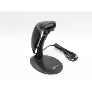 LECTOR DE CODIGO DE BARRAS EC LINE EC-LS-9620, NEGRO, LASER, USB, 1D, 200 LECTURAS POR SEGUNDO, INCLUYE BASE