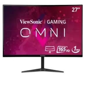MONITOR VIEWSONIC ENTRETENIMIENTO Y JUEGOS, VX2718-2KPC-MHD, CURVO 1500R, 2560  X 1440, WQHD, 165HZ ACTUALIZACION, 1 MS TIEMPO DE RESPUESTA, ADAPTIVE-SYNC, ALTAVOCES INTREGRADOS, HDMI, DISPLAY PORT,