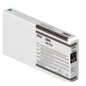 CARTUCHO EPSON MODELO T55K ULTRACHROME HD / HDX NEGRO MATE, PARA PLOTTER P6000/ P7000/ P8000/ P9000 700 ML