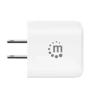 CARGADOR PARED,MANHATTAN,406291, 20W, USB-C PD 20W Y USB-A QC 18W