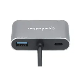 DOCKING USB,MANHATTAN,130691,-C  4 PTOS, HDMI/VGA, USB-A/USB-C PD