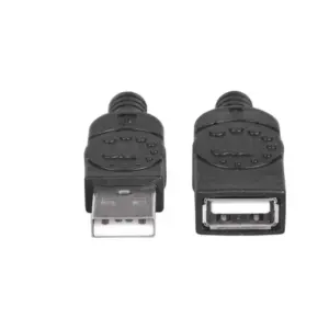 CABLE USB,MANHATTAN,308519, V2.0 EXT. TIPO A  0.9M NEGRO
