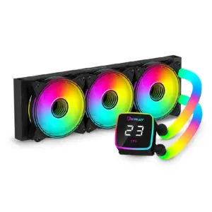 Enfriamiento Liquido Ocelot Gaming OEL360, 360mm, Argb, 70 Cfm, 1800 Rpm, 32 Db, Intel y AMD, Color Negro