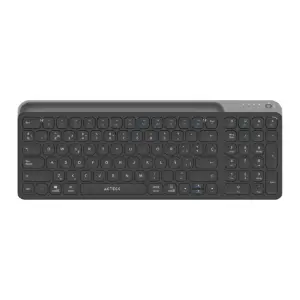 TECLADO ACTECK INSPIRE TREK TI747 / INALAMBRICO / MULTIDISPOSITIVO DUAL / WINDOWS - MAC - ANDROID / ESPAÑOL / 99 TECLAS / MULTIMEDIA / DONGLE USB - BT 5.1 - CABLE USB / RECARGABLE / NEGRO / AC-940108