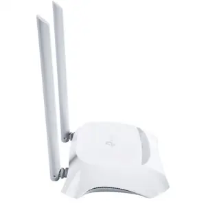 ROUTER TP-LINK TL-WR840N INALAMBRICO 300MBPS MMF, AP, REPETIDOR WISP 4 LAN 10/100 1 WAN 10/100 2 ANTENAS FIJAS EXTERNAS