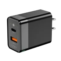 Cargador de Pared Acteck Energon Plus CP38W 38 W Carga Rapida USB C 20 W USB a 18 W Garantía 1 Año Negro Ac-935562