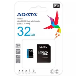 Memoria ADATA Micro SDXC-Sdhc 32GB Uhs-I 100MB-25MB Clase 10 V10 A1 C-Adaptador AUSDH32GUICL10A1-RA1