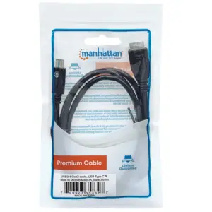 CABLE USB,MANHATTAN,353397,-C V3.1, C-MICRO B 1.0M NEGRO
