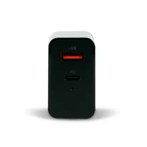 CARGADOR PARA PARED VORAGO, AU-350 QUICK CHARGE 3.0A PD 20W USB A Y TIPO C NEGRO