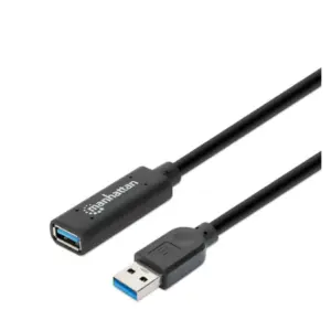 CABLE USB EXTENSIÓN, MANHATTAN,1537517,V3.2 EXT. ACTIVA  10.0M NEGRO