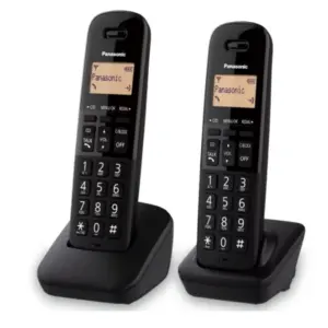 TELEFONO PANASONIC KX-TGB312MEB / TELEFONO DECT 6.0, BLOQUEO DE LLAMADAS, 2 AURICULARES INALAMBRICOS, 18HRS DE BATERIA, NEGRO