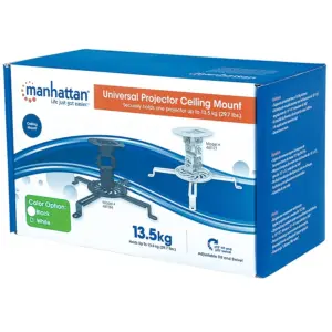 SOPORTE PROYECTOR,MANHATTAN,461184, P/TECHO BASICO 13.5KG, NEGRO