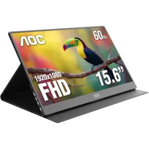 MONITOR PORTATIL LED AOC 16T20 / COLOR NEGRO / PANEL IPS 15.6 / USB-C / ASPECTO 16:9 / T.D.RESPUESTA 20MS / RESOLUCION 1920 X 1080 / 60 HZ / CONTRASTE 50M:1 / BRILLO 230 CD/M2 / 3 AÑOS DE GARANTIA