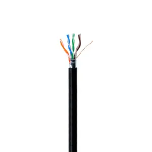 BOBINA DE CABLE EXTERIOR/INTERIOR CONDUMEX CAT5E UTP SIN GEL 100% COBRE 24 AWG 305 MTS COLOR NEGRO