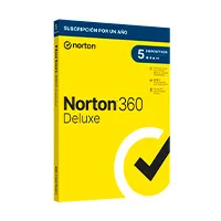 Norton 360 Deluxe, Total Security, 5 Dispositivos, 1 Año Caja
