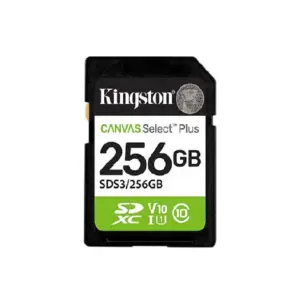 MEMORIA FLASH SD KINGSTON SDXC CANVAS SELECT 256GB 150MB/S C10 UHS-I U1 V10 (SDS3/256GB)