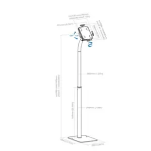 SOPORTE DE SUELO ANTIRROBO, MANHATTAN, 406345 ,PARA TABLET Y IPAD