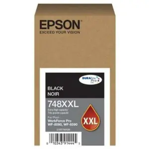 CARTUCHO EPSON MODELO T748XXL NEGRO, PARA WF-6090, WF-6590, ALTA CAPACIDAD, RENDIMEINTO DE 10,000 IMPRESIONES, COSTO PP $0.10C