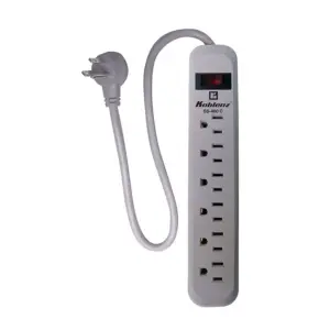 SUPRESOR DE PICOS KOBLENZ SS-460-C, 460 JOULES, 6 CONTACTOS ATERRIZADOS NEMA 5-15R, CLAVIJA 90 GRADOS. 1 AÑO DE GARANTA. SKU 00-5342-00-1