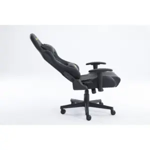 SILLA OCELOT GAMING OGS-01 / VINIPIEL / BASE NYLON AJUSTABLE / DESCANSABRAZOS 2D / PISTON CLASE 4 / RECLINABLE 90-155 GRADOS / HASTA 150KG / COJINES LUMBAR Y CERVICAL / COLOR NEGRO
