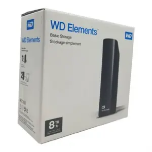 DISCO DURO EXTERNO WD ELEMENTS 8TB 3.5 ESCRITORIO USB3.0 NEGRO WINDOWS WDBWLG0080HBK-NESN