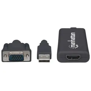 CONVERTIDOR VIDEO,MANHATTAN,152426, SVGA+AUDIO USB A HDMI
