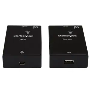 EXTENSOR DE USB 2.0 A TRAVS DE CABLE RJ45 CAT5E/CAT6 - HASTA 50M - KIT ADAPTADOR EXTENSOR DE ALTA VELOCIDAD DE PUERTO USB - ALIMENTADO - 480MBPS - EN METAL - STARTECH.COM MOD. USB2001EXTV