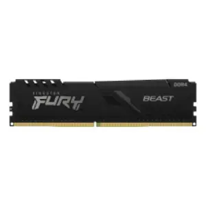 MEMORIA RAM KINGSTON DIMM DDR4 8GB 3600MT/S FURY BEAST BLACK XMP CL17 288PIN 1.35V C/DISIPADOR DE CALOR P/PC/GAMER/ALTO RENDIMIENTO KF436C17BB/8