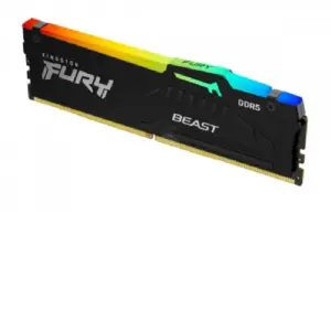 MEMORIA RAM KINGSTON DIMM DDR5 32GB 5200MT/S FURY BEAST BLACK XMP RGB CL40 288PIN 1.25V C/DISIPADOR DE CALOR P/PC/GAMER/ALTO RENDIMIENTO KF552C40BBA-32