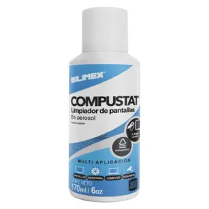 Aerosol Compustat Limpiador de Pantallas Laptops Tabletas Smart TVS Smart Phones Silimex 170 Ml
