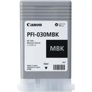 TANQUE DE TINTA CANON PFI-030 MBK NEGRO MATE,COMPATIBLE: TA-20,TA-30,CAPACIDAD 55 ML