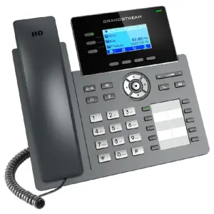 TELFONO IP GRANDSTREAM GRP2604P, 6 CUENTAS SIP 3 LINEAS P. LCD 8 TECLAS PROGRAMABLE 2 PUERTOS 10/100/1000 SOPORTA EHS POE NO INCLUYE ELIMINADOR