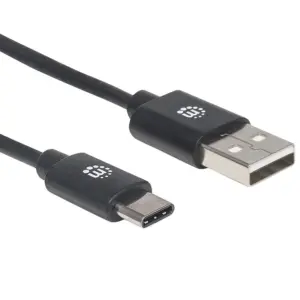 CABLE USB,MANHATTAN,354929,-C V2.0, C-A 2.0M NEGRO 480MBPS