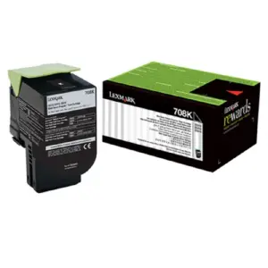 TONER LASER LEXMARK 70C80K0 NEGRO, RENDIMIENTO ESTANDAR HASTA 1000 PAGINAS, PARA CS310DN, CS510DE