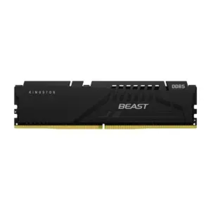 MEMORIA RAM KINGSTON DIMM DDR5 32GB 5600MT/S FURY BEAST BLACK XMP CL40 288PIN 1.25V C/DISIPADOR DE CALOR P/PC/GAMER/ALTO RENDIMIENTO KF556C40BB-32