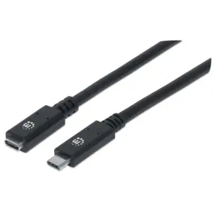 CABLE USB,MANHATTAN,355230,-C V3.1, EXT. 0.5M NEGRO 10GBPS 5A