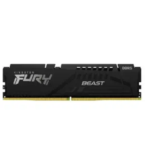 MEMORIA RAM KINGSTON DIMM DDR5 16GB 5200MT/S FURY BEAST BLACK CL40 288PIN 1.25V C/DISIPADOR DE CALOR P/PC/GAMER/ALTO RENDIMIENTO KF552C40BB-16