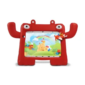 TABLET / VORAGO / PAD-8 KIDS, ANDROID 13 QUADCORE 4GB 64GB DUALCAM WIFI BT GMS FUNDA ROJA