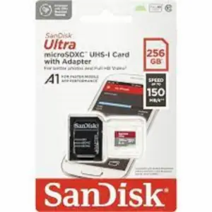 MEMORIA SANDISK MICRO SDXC 256GB ULTRA 150MB/S CLASE 10 C/ADAPTADOR SDSQUAC-256G-GN6MA