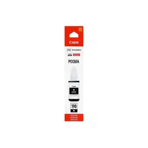 BOTELLA DE TINTA CANON GI-190 BK NEGRA,RENDIMIENTO 6,000 PAGINAS,COMPATIBLE G1100,G2100,G3100,G4100