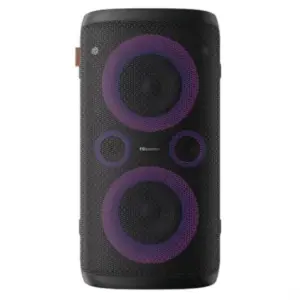 Bocina Hisense Party Rocker One 300W 2 Vias Exterior/Interior con Subwoofer IPX4 Pantalla LED BT/FM/AUX/DC in/USB