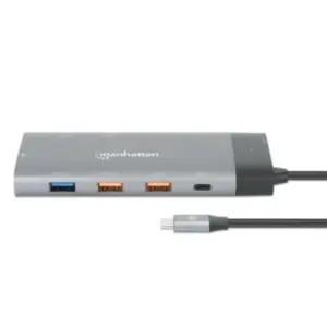 Docking Manhattan USB-C 10 Puertos 2xHDMI 5xUSB-A US